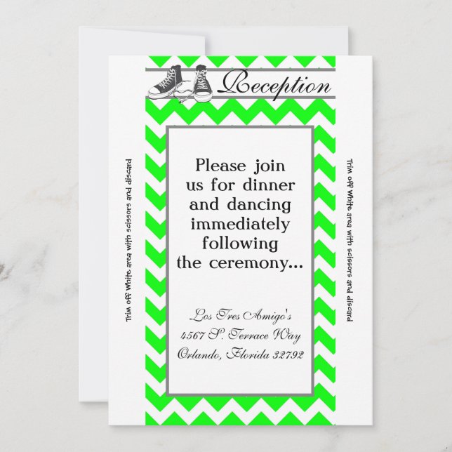 3.5x7 Carte de Réception Chaussures de Sport pour  (Devant)