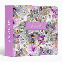 Aquarelle Floral Patal 3 Cercle Classeur