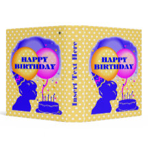 Classeur d'Avery de joyeux anniversaire