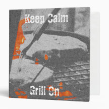 Gardez le classeur calme de recette de gril dessus