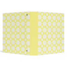 Rétro classeur de fleur jaune et blanche