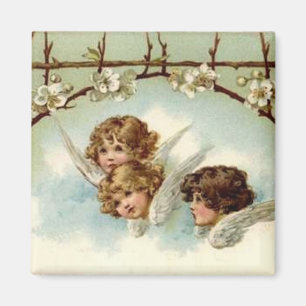 3 anges sous la voûte de fleur - aimant