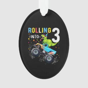 3 ans Anniversaire Dinosaur Monster Famille de cam