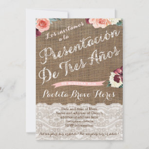 3 ans Cérémonie de présentation invitations en esp