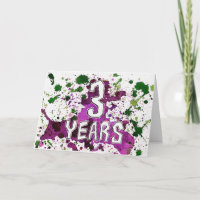 3 ans Sobriété Anniversaire / Carte Anniversaire