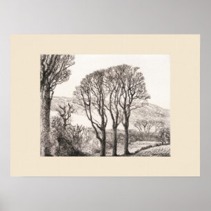 3 Arbres Impression de Cornouailles, Eleanor M Hug