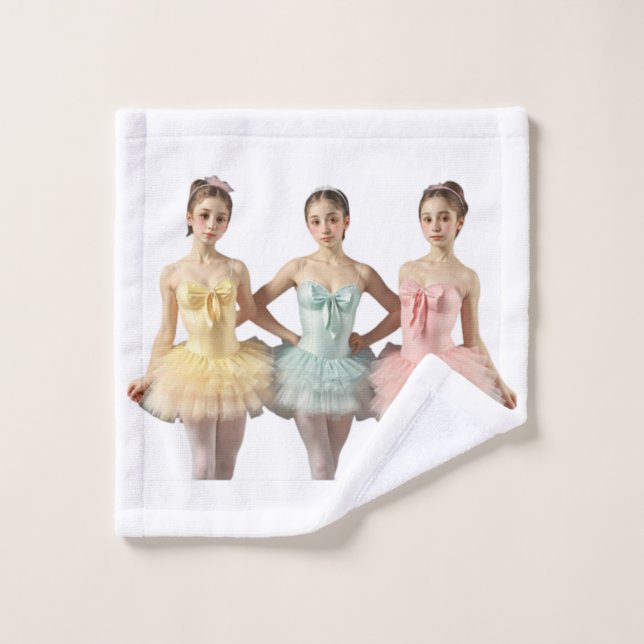 3 bailarinas en tonos suaves Toalla (Gant de toilette)