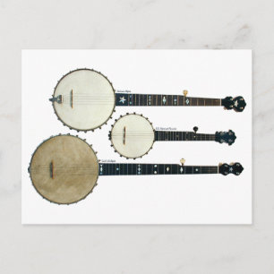 3 cartes postales Banjos