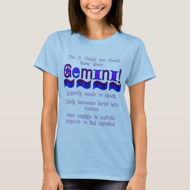 3 Ce que vous devriez savoir sur Gemini T-Shirt (Devant)