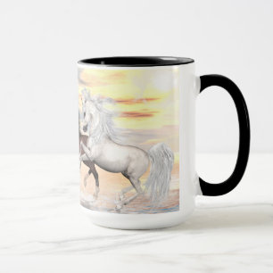 3 chevaux Arabes tasse de sonnerie de 15 onces