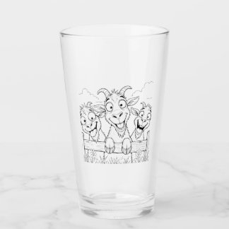 3 Chèvres Idiotes Verre à Boire