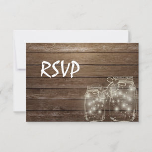 3 choix Entree Rustic Mason Jar Réponse du Mariage