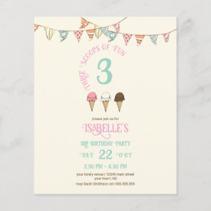 3 Cuillérées de Fun Anniversaire 3 ans Fête de Gla