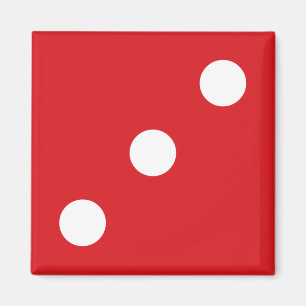 3 Dés Rouges Aimant