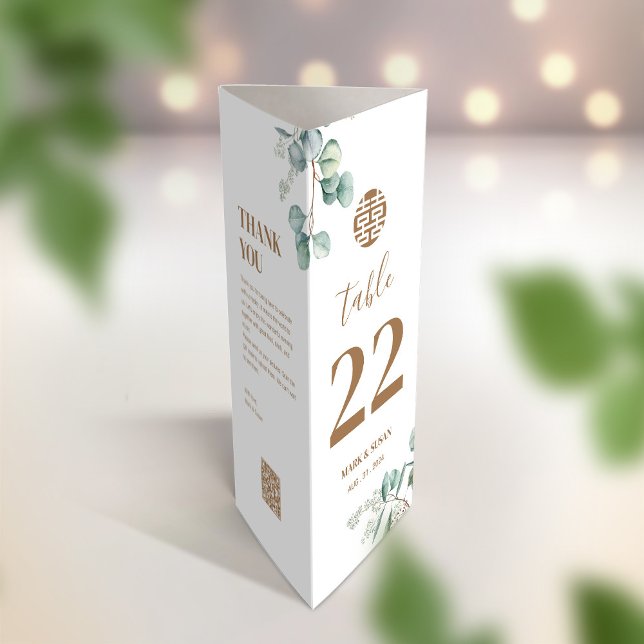 3 en 1 Numéro de tableau, Menu et carte de remerci (Créateur téléchargé)