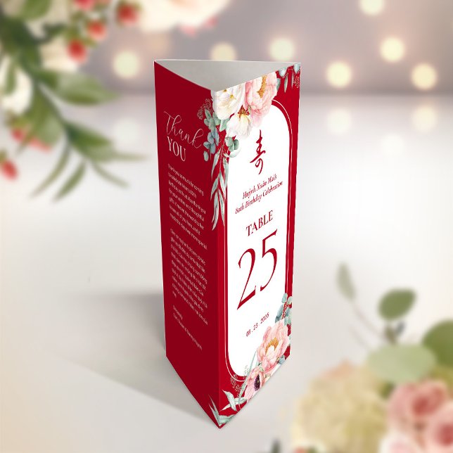 3 en 1 Numéro de tableau, Menu et carte de remerci (Créateur téléchargé)