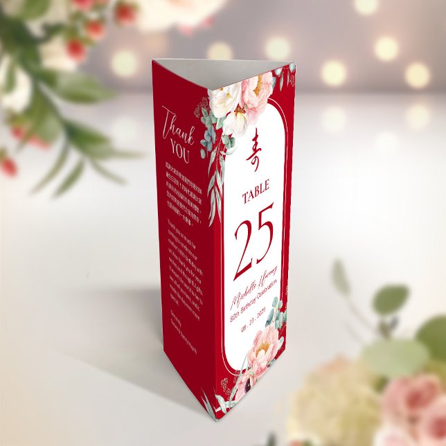 3 en 1 Numéro de tableau, Menu et carte de remerci (Créateur téléchargé)