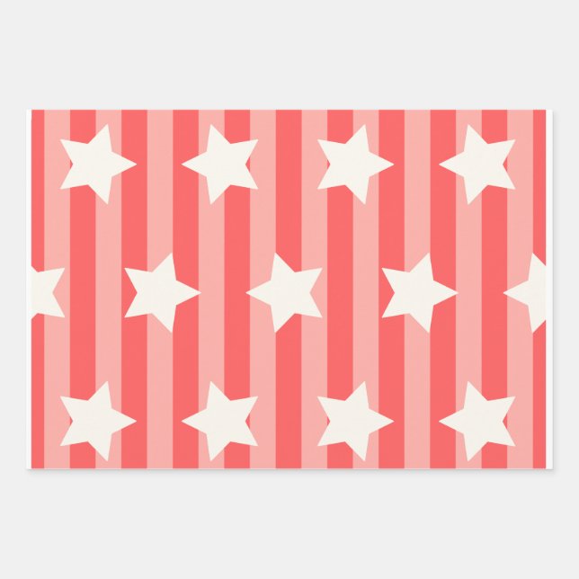 3 Feuilles de papier à envelopper Jolies couleurs  (Devant)