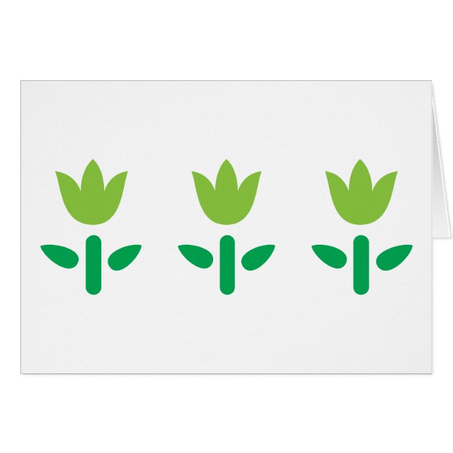 3 Fleurs vertes (Devant horizontal)