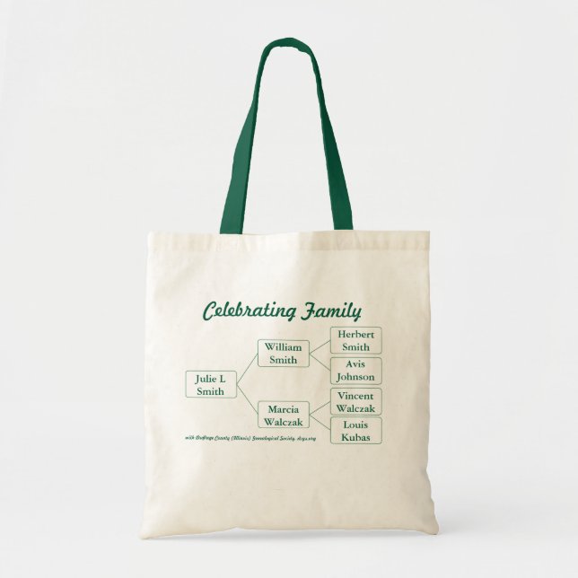 3-Gen Celebrating Family Tree Tote Bag (Devant)