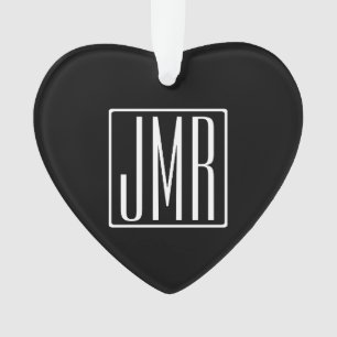 3 Initiales Monogramme   Noir et blanc (ou couleur