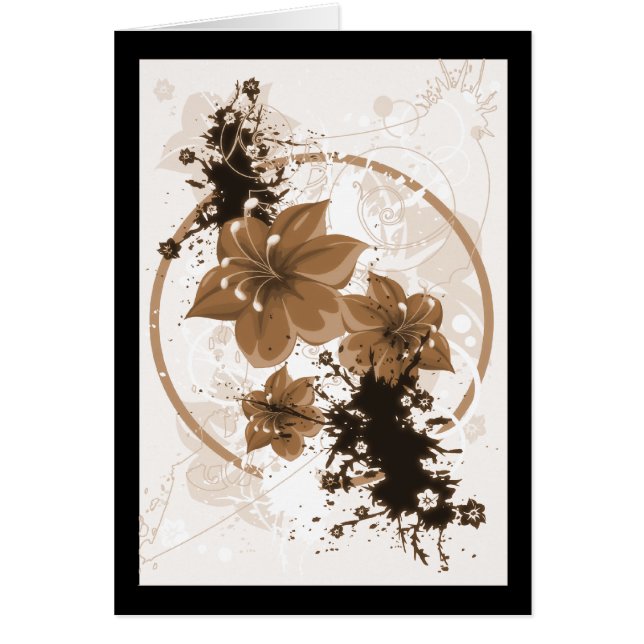 3 jolies fleurs - sépia (Devant)
