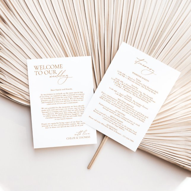 3 Jours Mariage Itinéraire Élégant Script Moderne (Créateur téléchargé)