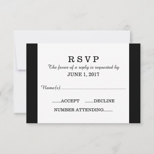 3 Modèle de carte RSVP (Devant)