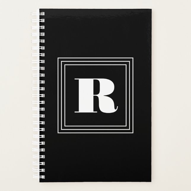 3 monogramme de cadre | Noir et blanc (Devant)