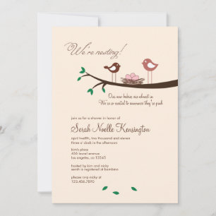 3 Oeufs roses Triplet Girls Baby shower Invitation