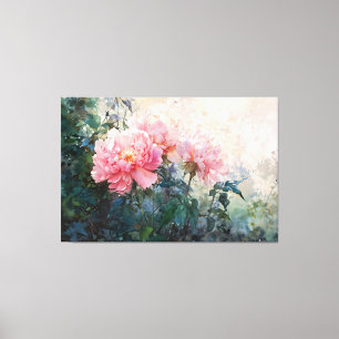 *~* 3 Peony TV2 Art rose toile étirée Impression