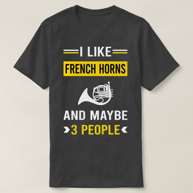 3 personnes French Horn TShirt (Design devant)