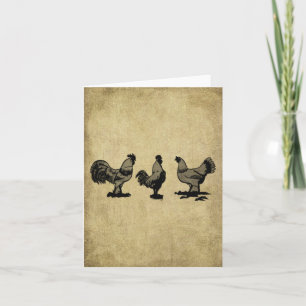 3 petits poulets Prim des cartes de note de Lil