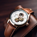 3 Photo Collage Animaux de compagnie parent Montre<br><div class="desc">Les animaux laissent les empreintes de pattes dans votre coeur. Affichez vos photos d'animaux de compagnie préférées avec cette belle montre personnalisée parfaite pour le meilleur animal de compagnie maman/papa du monde.</div>