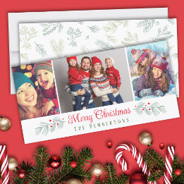 3 Photo Collage Joyeux Noël Carte de vacances