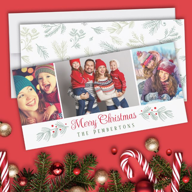 3 Photo Collage Joyeux Noël Carte de vacances (Créateur téléchargé)