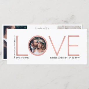 3 Photo Corinthians Love Wedding Save Date