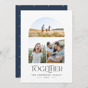 3 photo moderne arche bleue ensemble typographie