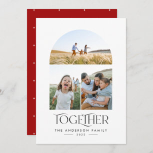 3 photo moderne arche rouge ensemble typographie