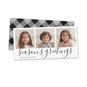 3 Photo - Plaid Calligraphié Noir Carte de Vœux de