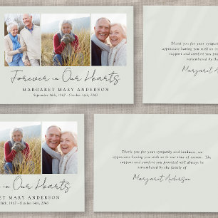 3 Photos Carte de remerciements de sympathie funér
