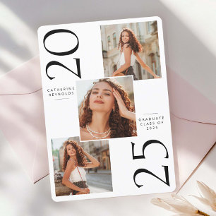 3 Photos Faire-part de graduation moderne