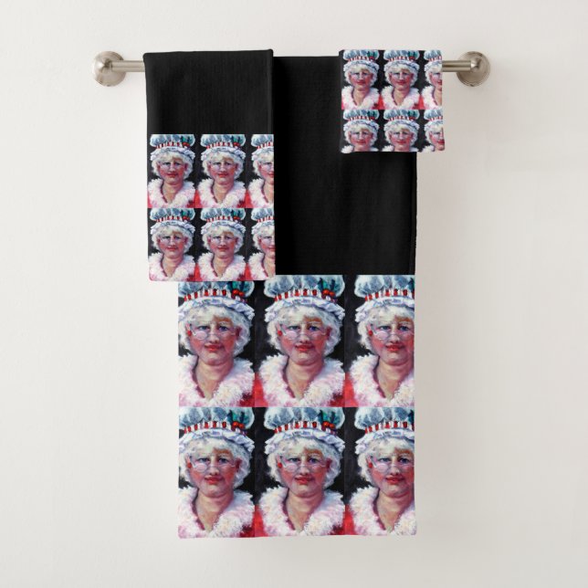 3 Pièce Mme Claus Bath Set- WOW! (En situation)