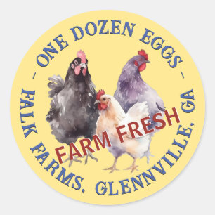 3 poules une douzaine de Étiquette de produits d'o