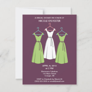 3 robes Invitations de douches nuptiales - Vin