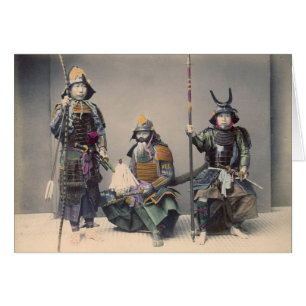 3 samouraïs en photo de cru d'armure