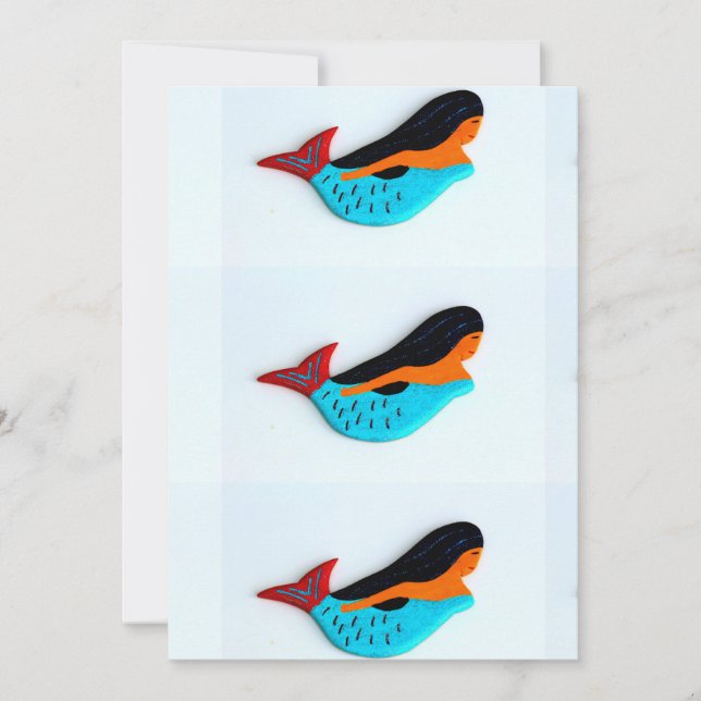 3 sirènes carte d'invitation (Devant)