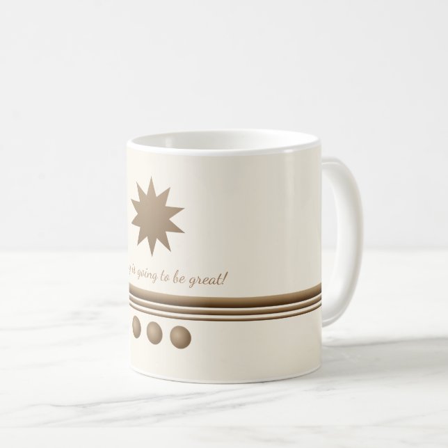 3 sphères brossées Gold & Cream Mug (Devant droit)