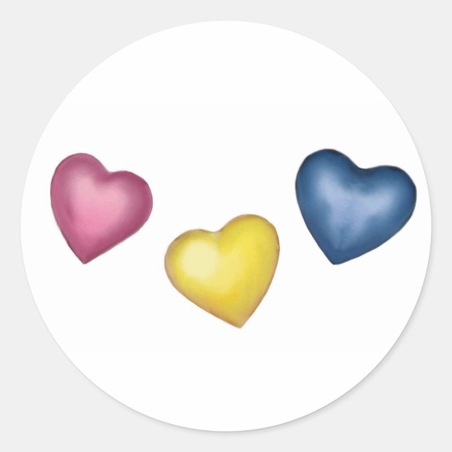 3 Stickers Coeurs (Devant)