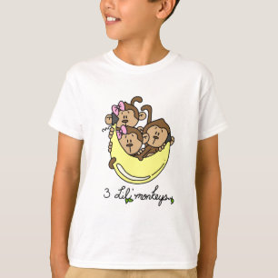 3 T-shirts et cadeaux de singes de Li'l